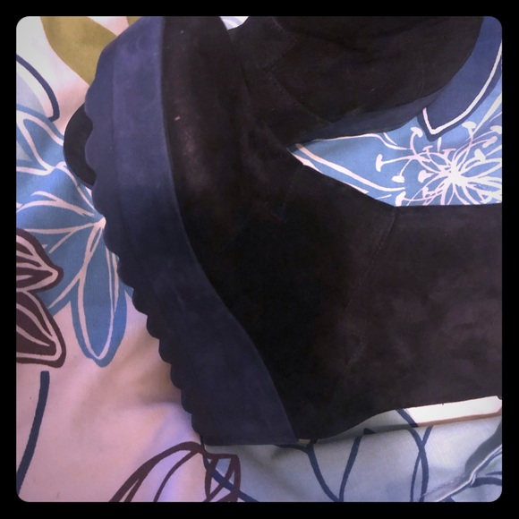 Camper Shoes - Barely worn black suede blue bottom Camper size 36